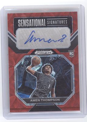 2023 Prizm Draft Picks Amen Thompson Sensational Signatures /40