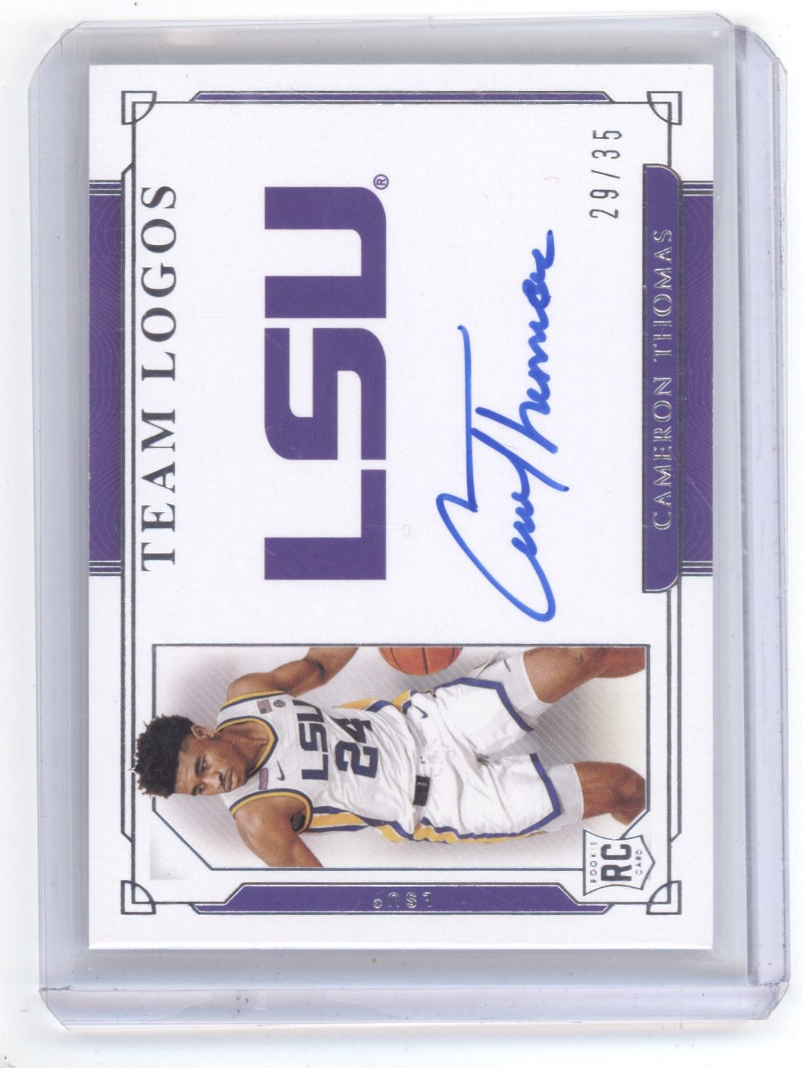 2021 National Treasures Cameron Thomas Team Logo Auto /35