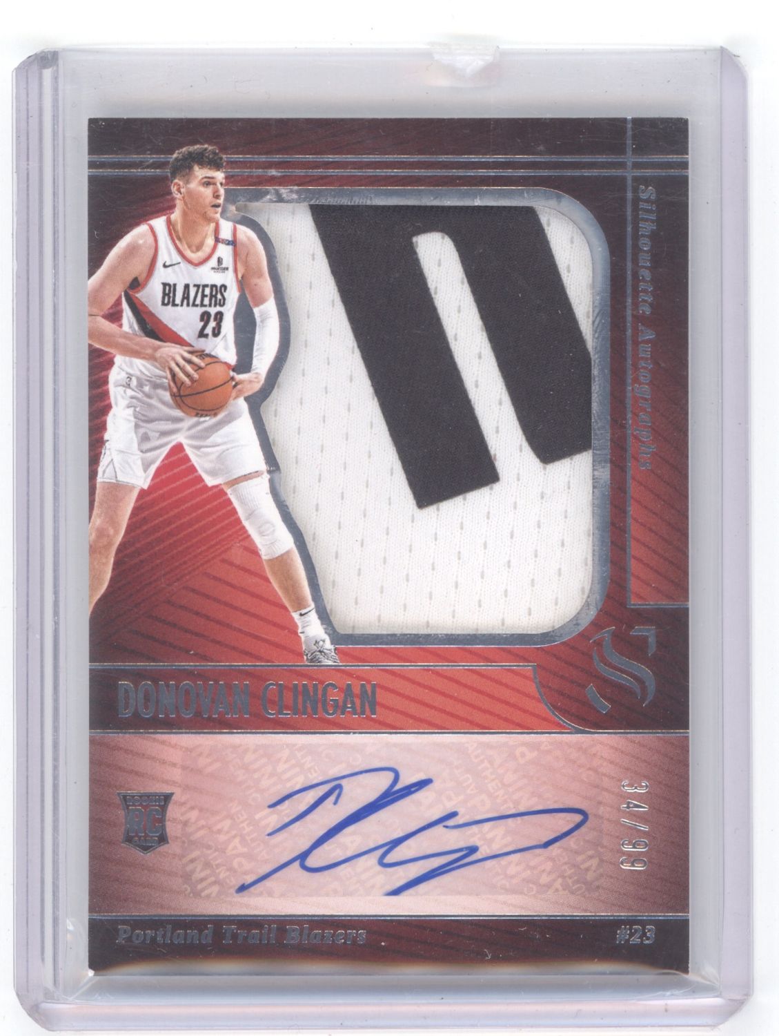 2024-25 Silhouette Donovan Clingan Patch Auto /99