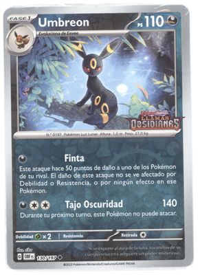 Umbreon (Obsidian Flames Stamped)