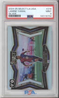 2024-25 Panini Select La Liga #214 Lamine Yamal Silver PSA 9