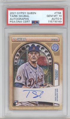 2021 Topps Gypsy Queen #GQA-TSK Tarik Skubal Autographs PSA 10 AUTO 9