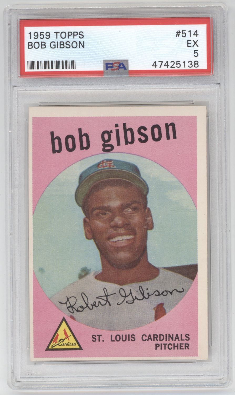 1959 Topps #514 Bob Gibson PSA 5