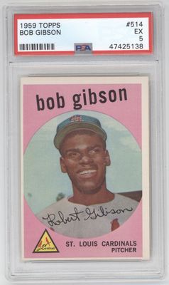 1959 Topps #514 Bob Gibson PSA 5