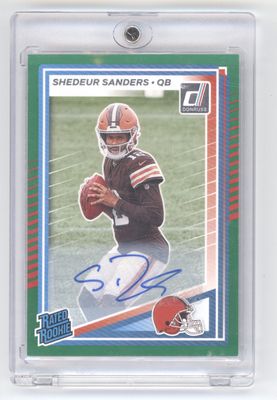 2025 Donruss #306 Shedeur Sanders Green Press Proof Auto