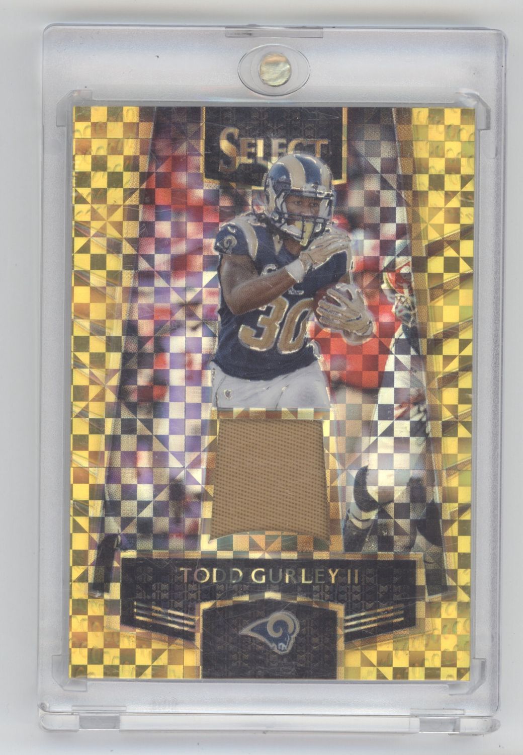 2016 Panini Select #41 Todd Gurley Gold Checkerboard Patch /10