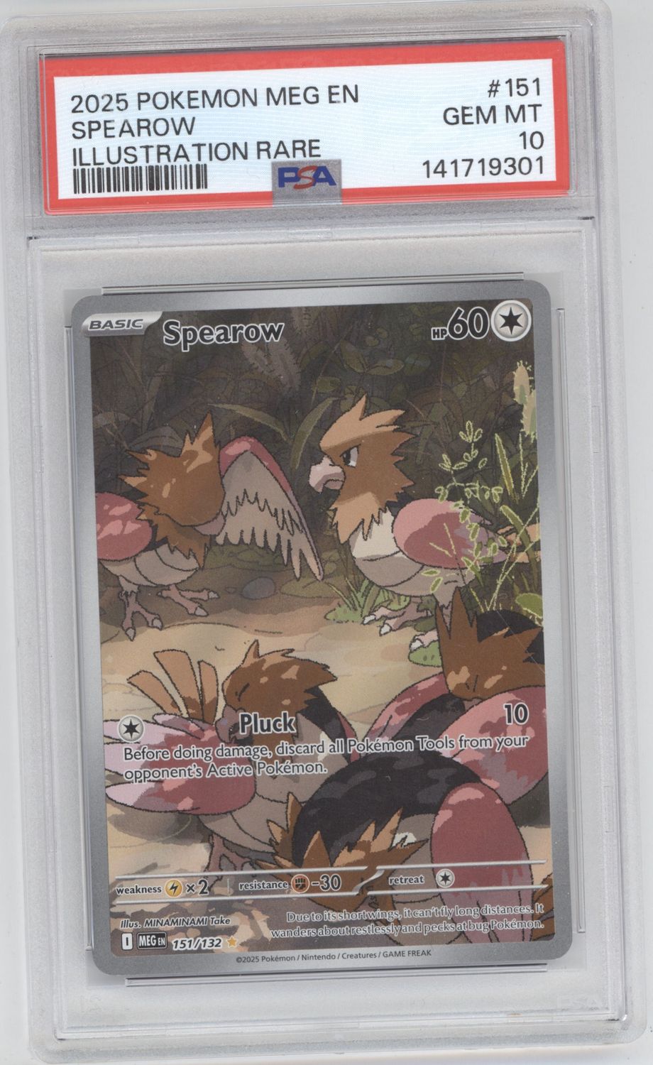 2025 Pokemon Spearow IR PSA 10