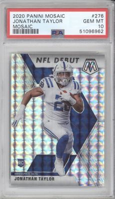 2020 Panini Mosaic #276 Jonathan Taylor Prizm PSA 10