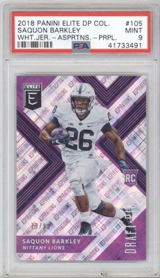 2019 Panini Elite Draft Picks Collegiate Football #105 Saquon Barkley Purple /99
