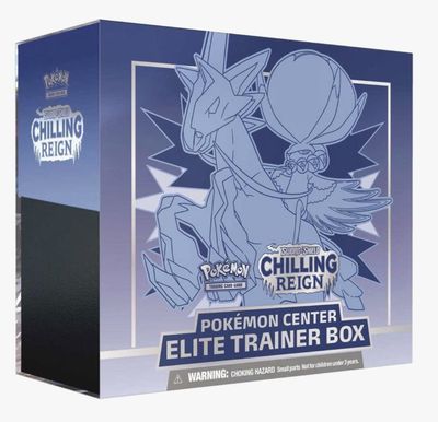 Chilling Reign Pokemon Center Elite Trainer Box [Ice Rider Calyrex] (Exclusive) - SWSH06: Chilling Reign (SWSH06)