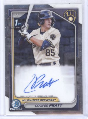 2024 Bowman #CPA-CPR Cooper Pratt Chrome Prospect Autographs