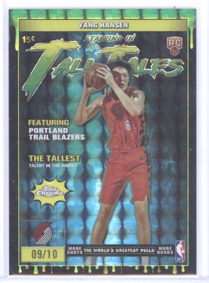 2025-26 Topps Chrome #TT-21 Yang Hansen Tall Tales Black Refractor /10