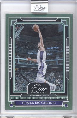 2024-25 Panini Basketball One and One #32 Domantas Sabonis Green /5
