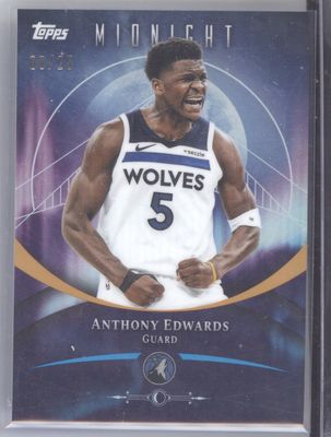 2025-26 Topps Midnight #58 Anthony Edwards Moonrise #/25
