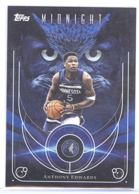2025-26 Topps Midnight #NO-3 Anthony Edwards Night Owls