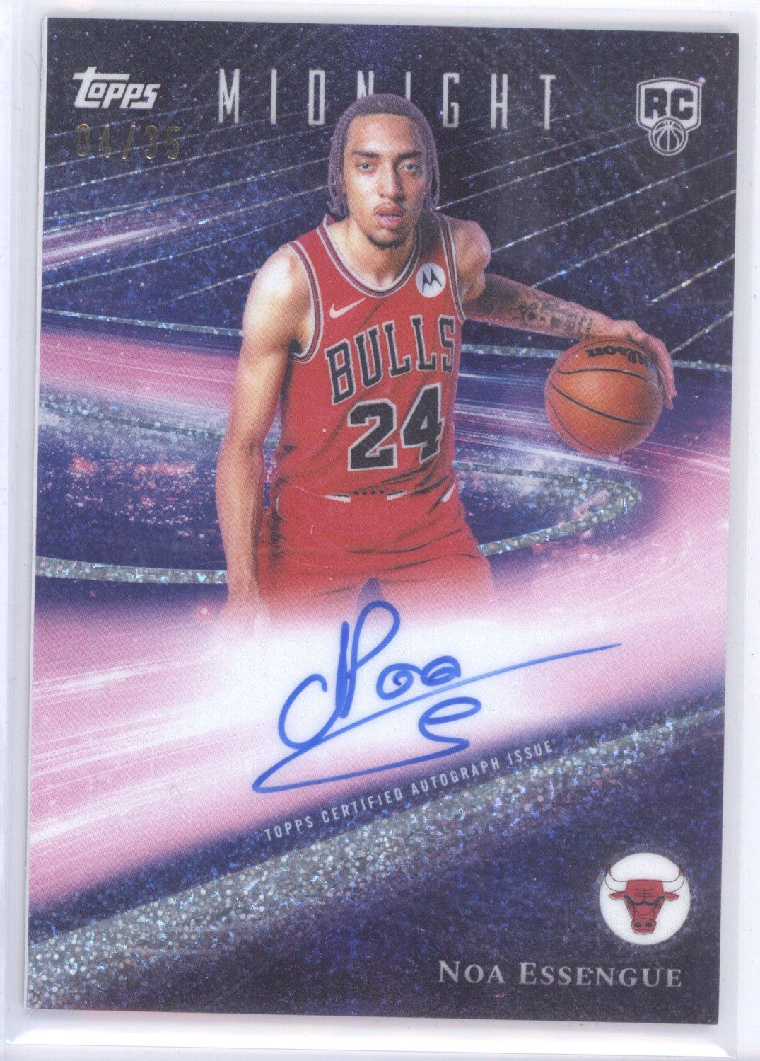 2025-26 Topps Midnight #RHS-NE Noa Essengue RC Horizon Sig Winter Solistice /35