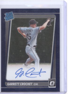 2021 Donruss Optic Garrett Crochet Rated Rookie Signatures Navy Blue Stars #/99