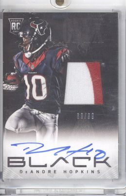 2013 Panini Black #5 DeAndre Hopkins Onyx Rookie Signature Materials Prime #/99