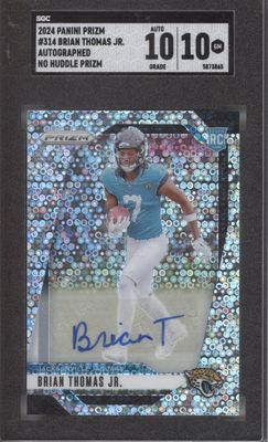 2024 Prizm No Huddle 314 Brian Thomas Jr auto SGC 10