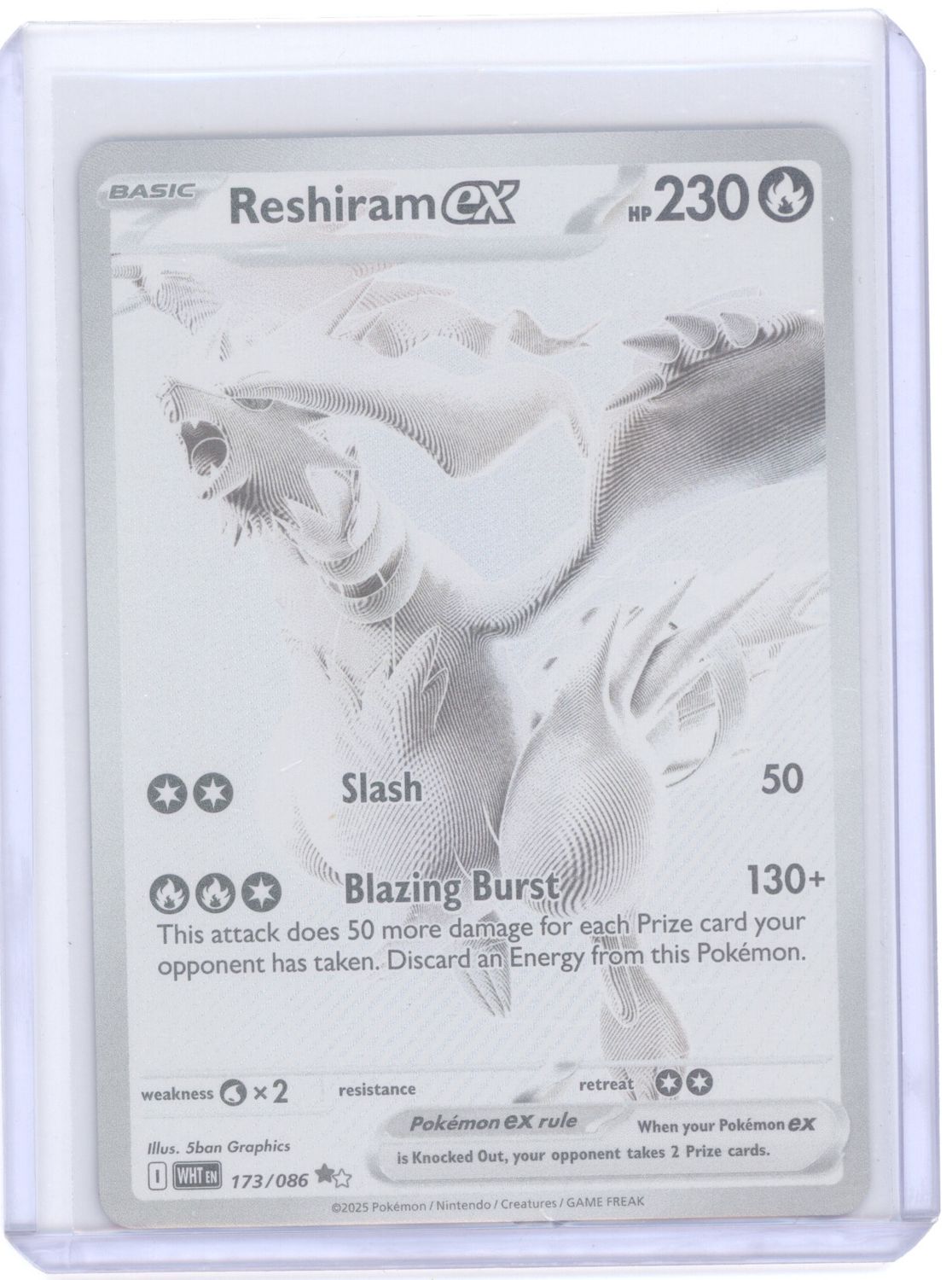 Reshiram ex - 173/086 - SV: White Flare (WHT) - NM