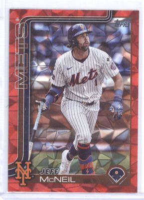 2025 Topps #149 Jeff McNeil Red Diamante #/5