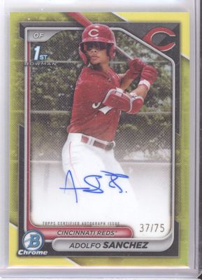 2024 Bowman Chrome #CPA-DPI Dominic Pitelli Auto Yellow Refractor /75