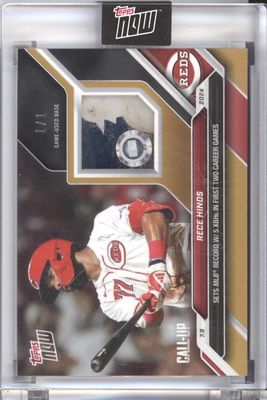 2024 Topps Now #405F Rece Hinds Relics Gold #/1