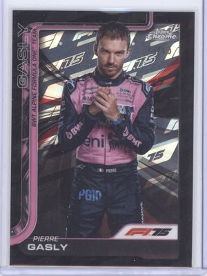 2025 Topps Chrome Formula 1 #16 Pierre Gasly F1 75th Anniversary Refractor #/75