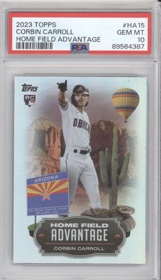 2023 Topps #HA-15 Corbin Carroll Home Field Advantage PSA 10