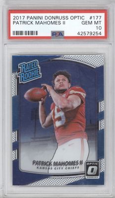 2017 Donruss Optic #177 Patrick Mahomes II PSA 10