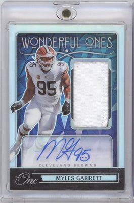 2024 Panini One #361 Myles Garrett Wonderful Ones Patch Autograph #/99