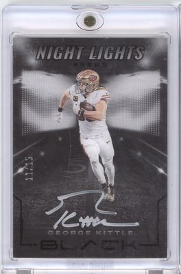 2023 Panini Black #NLS-GK George Kittle Night Lights Signatures #/15