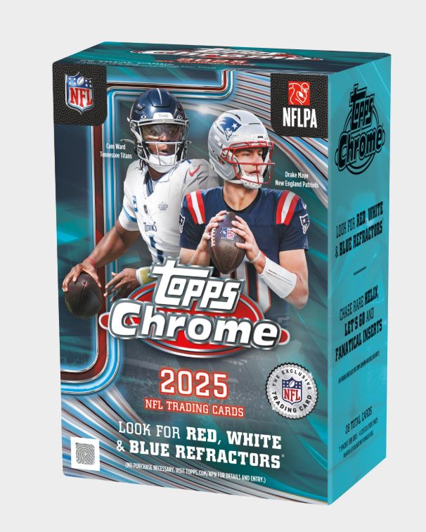 2025 Topps Chrome Football Blaster Box