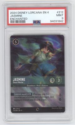 2024 Disney Lorcana EN4 212 Jasmine Enchanted PSA 9