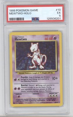 1999 Pokemon Game Mewtwo-Holo Psa 5