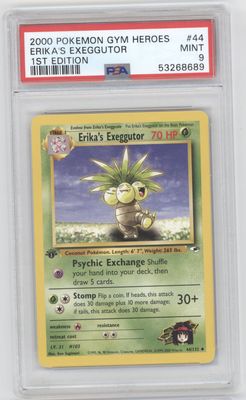 2000 Pokemon Gym Heroes Erikas Exeggutor PSA 9