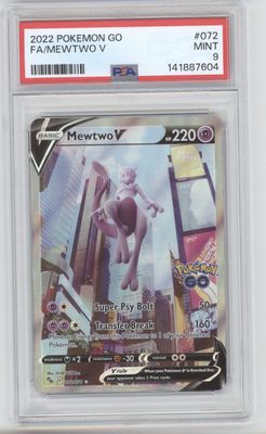 2022 Pokemon go mewtwo v 072/078 PSA 9 (2)