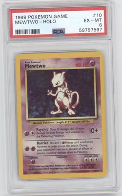 1999 Pokemon Game Mewtwo-Holo  PSA 6