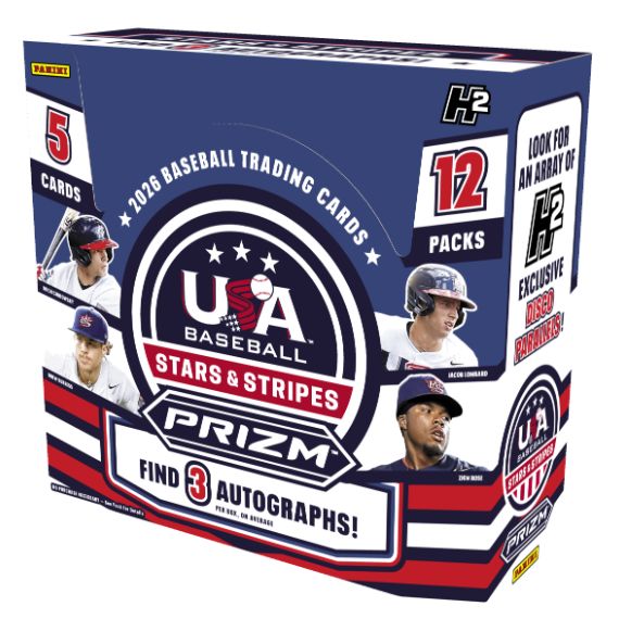 2026 Panini Prizm USA Stars &amp; Stripes Baseball Trading Card Box (Hobby H2)