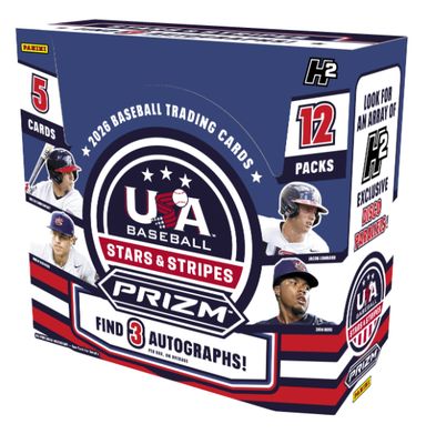 2026 Panini Prizm USA Stars &amp; Stripes Baseball Trading Card Box (Hobby H2)