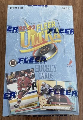 1992-93 fleer ultra hockey hobby box