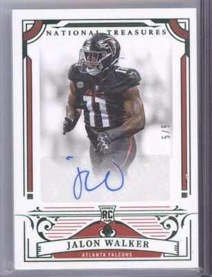 2025 Panini National Treasures #109 Jalon Walker Autograph Green #/5