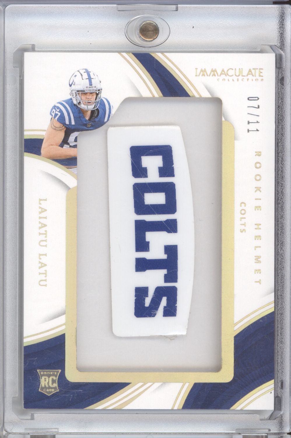 2024 Panini Immaculate #RHL-LLU Laiatu Latu Rookie Helmet #/11