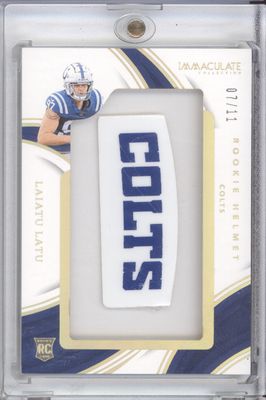 2024 Panini Immaculate #RHL-LLU Laiatu Latu Rookie Helmet #/11