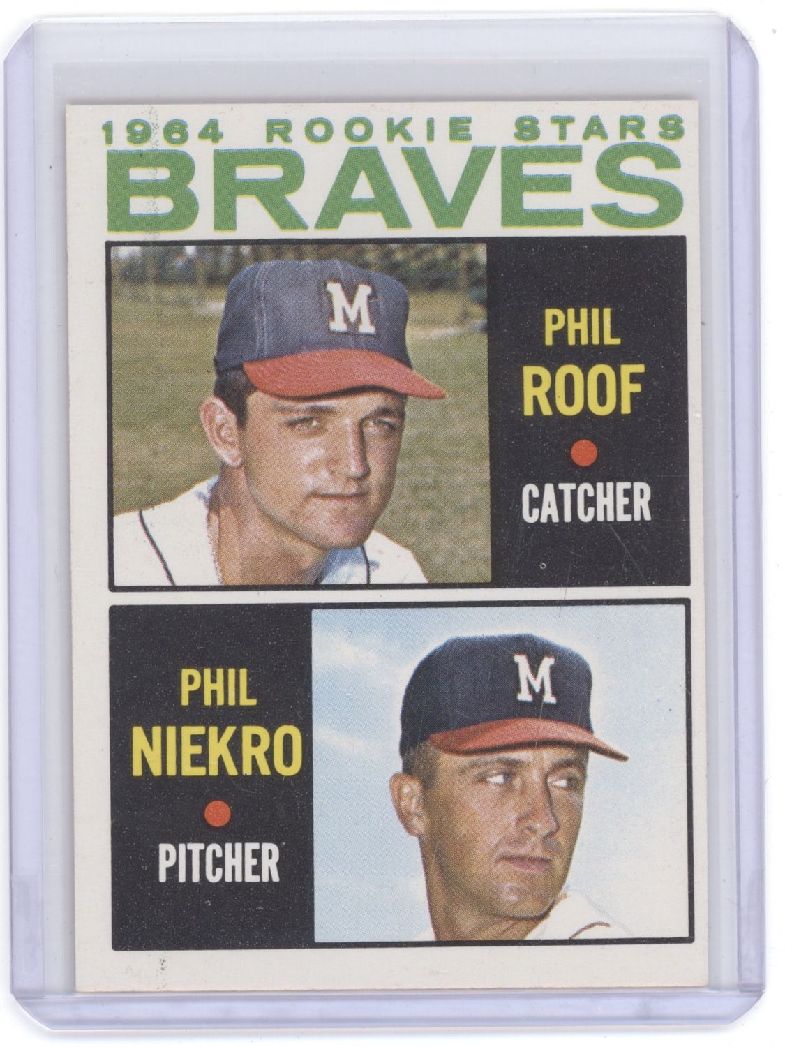 1964 Topps #541 Braves Rookie Stars (Phil Roof/Phil Niekro)