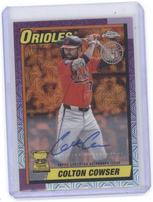 2025 Topps Chrome 35th Year Anniversary Colton Cowser  Auto Purple /25