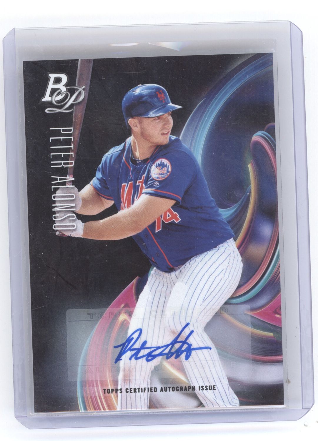 2018 Bowman Platinum Peter Alonso Top Prospects Auto #TOP-15 Mets
