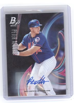 2018 Bowman Platinum Peter Alonso Top Prospects Auto #TOP-15 Mets