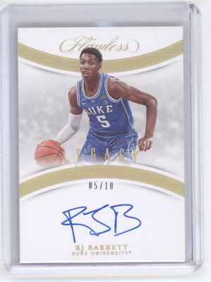 RJ Barrett Flawless Collegiate 2020 Legacy Gold /10 Auto