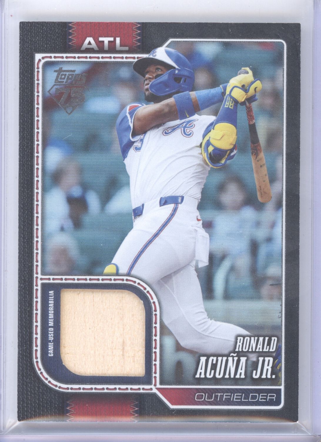 2026 Topps Series One #50 Ronald Acuna Jr. Game Used Memorabilia Black /10